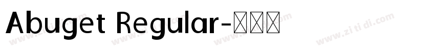 Abuget Regular字体转换